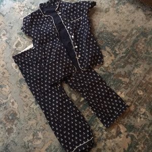 J.Crew pajama set with anchor designs